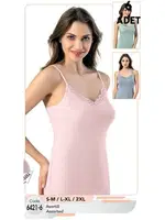 Karışık Renk Raporlu Ribana Kadın Atlet 6Lı Kota 6421-6 detay görünüm