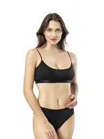 Kaşkorse İp Askılı Pedli Kadın Büstiyer Kota 6429 Siyah detay görünüm