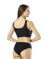 Kaşkorse Geniş Askılı Pedli Kadın Büstiyer Kota 6430 Siyah görsel 4