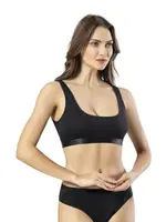 Kaşkorse Geniş Askılı Pedli Kadın Büstiyer Kota 6430 Siyah detay görünüm