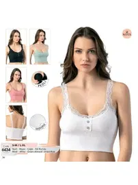 Kota Askılı Kaşkorse Sur Dantelli Pedli Crop Kota 6434