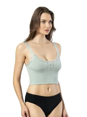 Kota Askılı Kaşkorse Sur Dantelli Pedli Crop Kota 6434 - Alternatif Görünüm