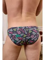 Kovboy Desenli Renkli Erkek Slip  Darkzone DZN6483 detay görünüm