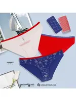 Renkli Pamuklu Bayan Külot 5li Paket KZ33000-677 Asorti detay görünüm