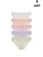 Pamuk Slip Külot Kadın Koza Biat KZ33500-662 - 5 Adet Asorti
