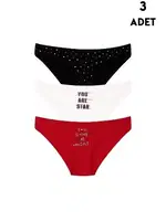 Pamuklu Slip Külot 3'lü Koza Biat KZ35000-636 Asorti
