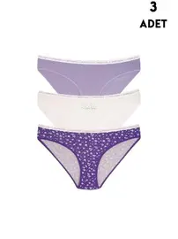 Koza Biat Koza Biat 3'lü Kadın Külot Slip KZ35000-651
