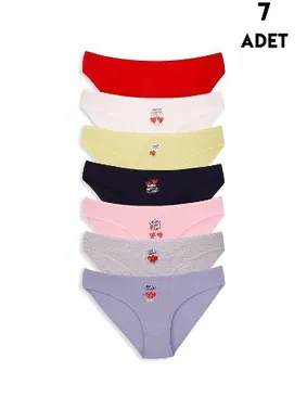 Koza Biat Slip Kadın Külot 7 Adet Pamuklu Koza Biat KZ37000-660
