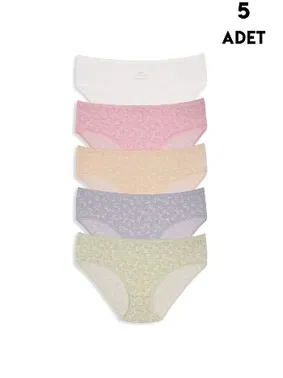 Koza Biat 5 Adet Pamuk Külot Slip Büyük Beden Koza Biat 53500-662