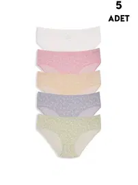 Koza Biat 5 Adet Pamuk Külot Slip Büyük Beden Koza Biat 53500-662