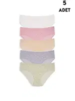 5 Adet Pamuk Külot Slip Büyük Beden Koza Biat 53500-662 Asorti