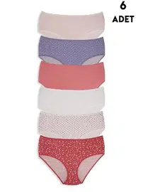 Koza Biat Büyük Beden Kadın Yüksek Bel 6 Adet Bato Külot Koza Biat KZ54000-628