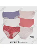 Büyük Beden Kadın Yüksek Bel 6 Adet Bato Külot Koza Biat KZ54000-628 Asorti detay görünüm