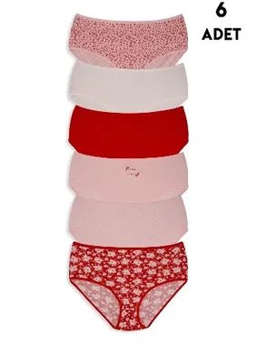 Koza Biat Bato Yüksek Bel Külot Büyük Beden 6 ADET Koza Biat KZ54000-658