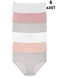 Koza Biat Büyük Beden Kadın Bato Yüksek Bel Külot 6 ADET Koza Biat KZ54000-698