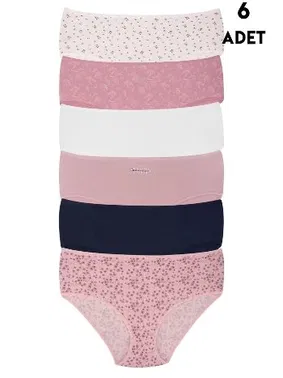 Koza Biat Büyük Beden 6 ADET Kadın Yüksek Bel Bato Külot Koza Biat KZ54000-699