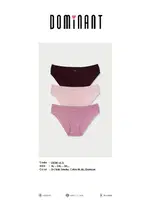 Büyük Beden Kadın Yüksek Bel Bato Slip Külot Renkli 3 Adet Koza Biat KZ55000-611 Asorti detay görünüm