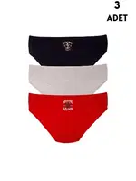 3 Adet Pamuklu Büyük Beden Bato Külot Koza Biat KZ55000-627 Asorti