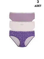 Pamuklu 3 Adet Büyük Beden Bato Külot Koza Biat KZ55000-651 Asorti