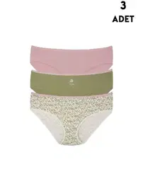 Koza Biat Pamuklu 3 Adet Büyük Beden Bato Külot Koza Biat KZ55000-653