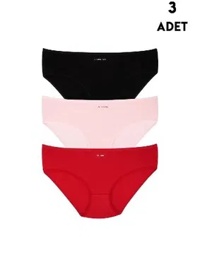 Koza Biat 3 Adet Pamuklu Büyük Beden Bato Külot Koza Biat KZ55000-672