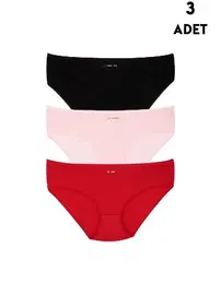 Koza Biat 3 Adet Pamuklu Büyük Beden Bato Külot Koza Biat KZ55000-672