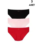 3 Adet Pamuklu Büyük Beden Bato Külot Koza Biat KZ55000-672 Asorti