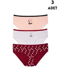 Koza Biat Büyük Beden Pamuklu 3 Adet Bato Külot Koza Biat KZ55000-674