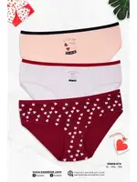 Büyük Beden Pamuklu 3 Adet Bato Külot Koza Biat KZ55000-674 Asorti detay görünüm