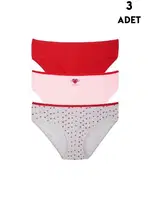 3 Adet Pamuklu Büyük Beden Bato Külot Koza Biat KZ55000-675 Asorti