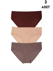 Koza Biat Renkli Büyük Beden Pamuklu 3 Adet Bato Külot Koza Biat KZ55200-2