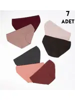 Pamuk 7 Adet Renkli Büyük Beden Bato Külot Koza Biat KZ57000-231 Asorti