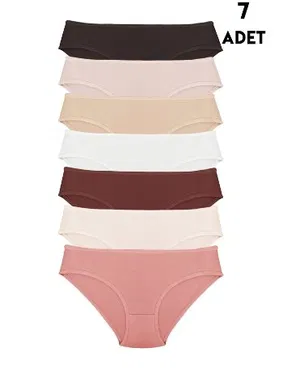 Koza Biat Renkli Büyük Beden Pamuklu 7 Adet Bato Külot Koza Biat KZ57000-527