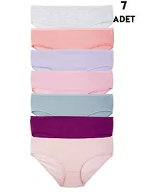 Koza Biat Pamuk 7 Adet Renkli Büyük Beden Bato Külot Koza Biat KZ57000-528