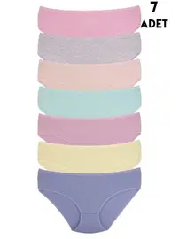 Koza Biat Büyük Beden Yüksek Bel Kadın Külot Pamuklu 7li Paket Koza Biat KZ57000-529