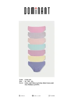 Koza Biat Büyük Beden Yüksek Bel Kadın Külot Pamuklu 7li Paket Koza Biat KZ57000-529 - Alternatif Görünüm