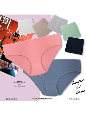 Koza Biat Renkli Büyük Beden Yüksek Bel Külot Pamuklu 7li Paket Koza Biat KZ57000-532 - Alternatif Görünüm