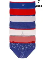 Renkli Büyük Beden Yüksek Bel Külot Pamuklu 7 Adet Koza Biat KZ57000-677 Asorti