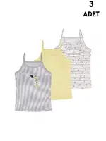 Kız Çocuk Atlet 3'lü Paket Koza Biat KZ68500-121 Asorti