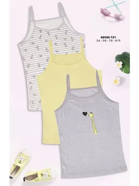 Koza Biat Kız Çocuk Atlet 3'lü Paket Koza Biat KZ68500-121 - Alternatif Görünüm