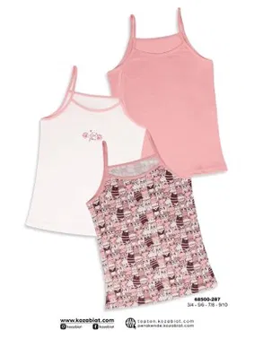 Koza Biat Koza Biat Kız Çocuk Askılı Atlet 3'lü Paket KZ68500-287 - Alternatif Görünüm