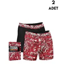 Koza Biat Desenli RockHard Erkek Boxer 2'li Koza Biat 7050-120371