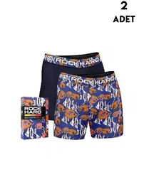 Koza Biat Erkek Baskılı Kutulu Boxer RockHard 2'li Paket Koza Biat KZ7050-120783
