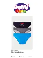 Renkli Erkek Çocuk Külot Slip 3 Adet Koza Biat KZ72000-128 Asorti detay görünüm