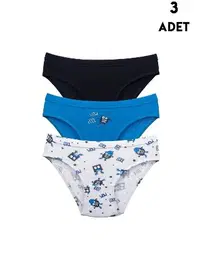 Koza Biat Erkek Çocuk Külot 3 Adet Renkli Slip Koza Biat KZ72000-131