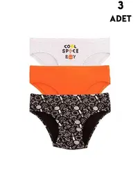 Koza Biat Erkek Çocuk Külot Renkli 3lü Paket Koza Biat KZ72000-143