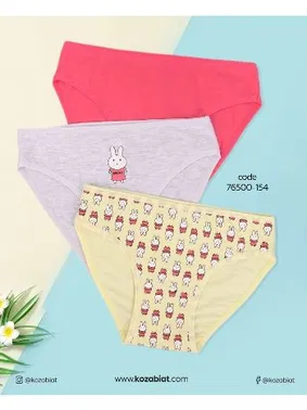 Koza Biat 3 Adet Çocuk Külot Kız Koza Biat KZ76500-154 - Alternatif Görünüm
