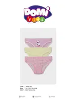 Kız Çocuk Külot Slip 3lü Koza Biat KZ76500-265 Asorti detay görünüm