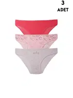 3 Adet Koza Biat Kız Çocuk Külot Slip KZ76500-268 Asorti