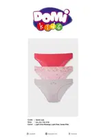 3 Adet Koza Biat Kız Çocuk Külot Slip KZ76500-268 Asorti detay görünüm